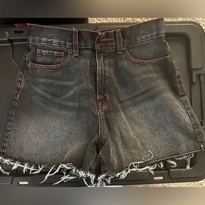 BDG cutoff A-line denim shorts